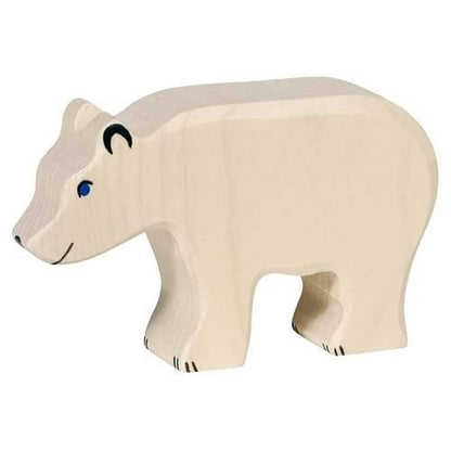 Holtztiger HT80207 Polar Bear, Feeding, Assorted Colours