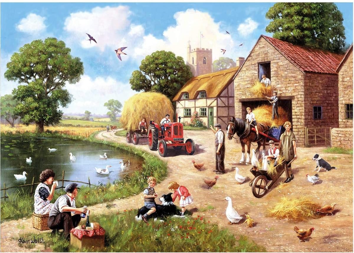 Kevin Walsh K33007 Nostalgia Harvest Time 1000 Piece Jigsaw Puzzle, Multicoloured, 70 x 50 cm