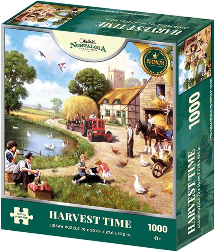 Kevin Walsh K33007 Nostalgia Harvest Time 1000 Piece Jigsaw Puzzle, Multicoloured, 70 x 50 cm