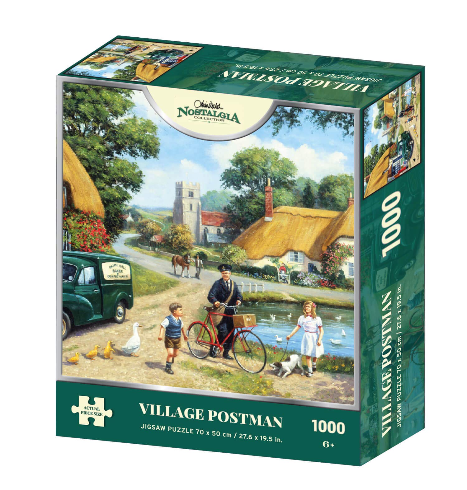Kevin Walsh K33009 Nostalgia Village Postman 1000 Piece Jigsaw Puzzle, Multicoloured