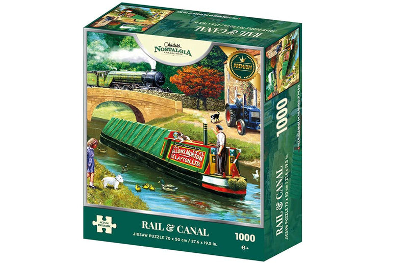 Kevin Walsh Nostalgia K33021 Rail & Canal 1000 Piece Jigsaw Puzzle