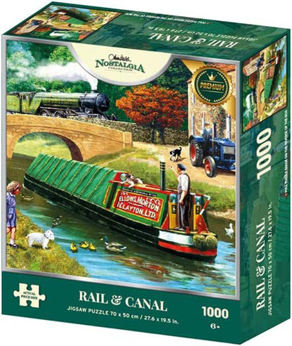 Kevin Walsh Nostalgia K33021 Rail & Canal 1000 Piece Jigsaw Puzzle
