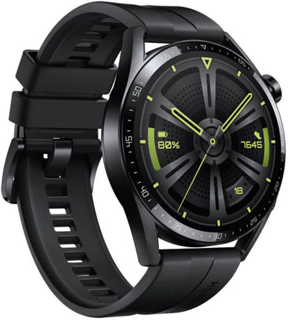 HUAWEI WATCH GT 3 smartwatch, long-lasting battery life, all-day SpO2 monitoring, personal AI running coach, accurate heart rate monitoring, 100+ training modes, Bluetooth calling, Black, 46mm