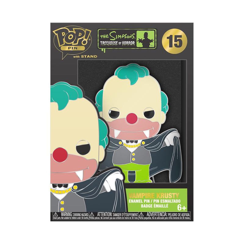 Funko Large Enamel Pin HORROR: SIMPSONS - Krusty the Clown - KRUSTY - the Simpsons Enamel Pins - Cute Collectable Novelty Brooch - for Backpacks & Bags - Gift Idea - Official Merchandise