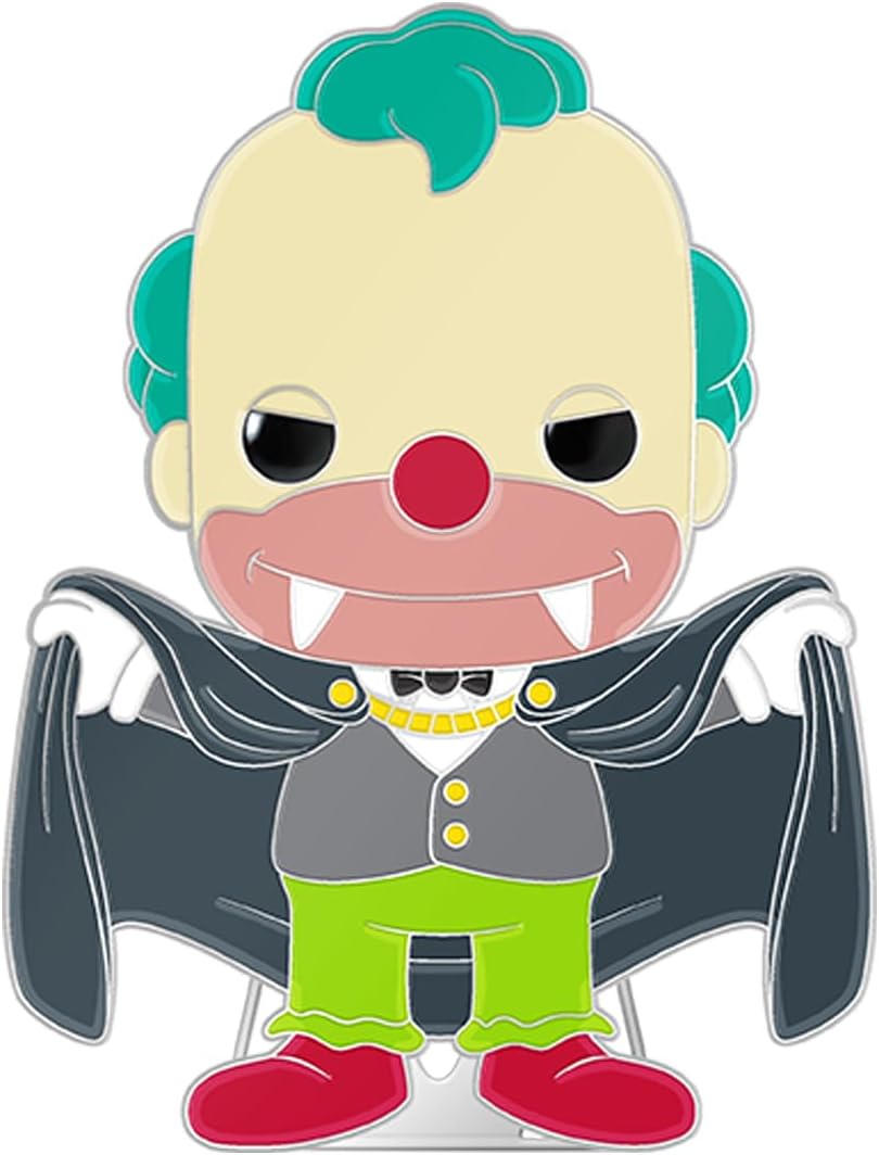Funko Large Enamel Pin HORROR: SIMPSONS - Krusty the Clown - KRUSTY - the Simpsons Enamel Pins - Cute Collectable Novelty Brooch - for Backpacks & Bags - Gift Idea - Official Merchandise