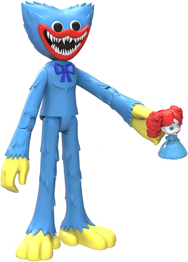 Poppy Playtime - Scary Huggy Wuggy Action Figure (5" Posable Figure, Series 1)