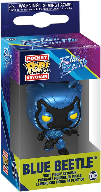 Funko Pop! Keychain: DC - Blue Beetle - Blue Beetle Novelty Keyring - Collectable Mini Figure - Stocking Filler - Gift Idea - Official Merchandise - Movies Fans - Backpack Decor