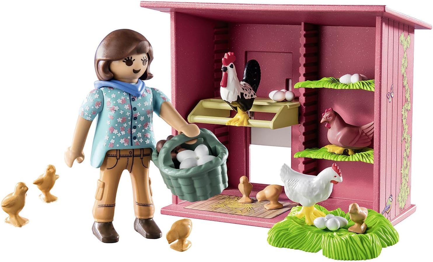 PLAYMOBIL | Country | Hühner mit Küken | Hühnerhaus für deinen Bauernhof | Spielzeug für Kinder ab 4 Jahren | 71308