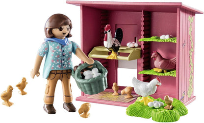 PLAYMOBIL | Country | Hühner mit Küken | Hühnerhaus für deinen Bauernhof | Spielzeug für Kinder ab 4 Jahren | 71308