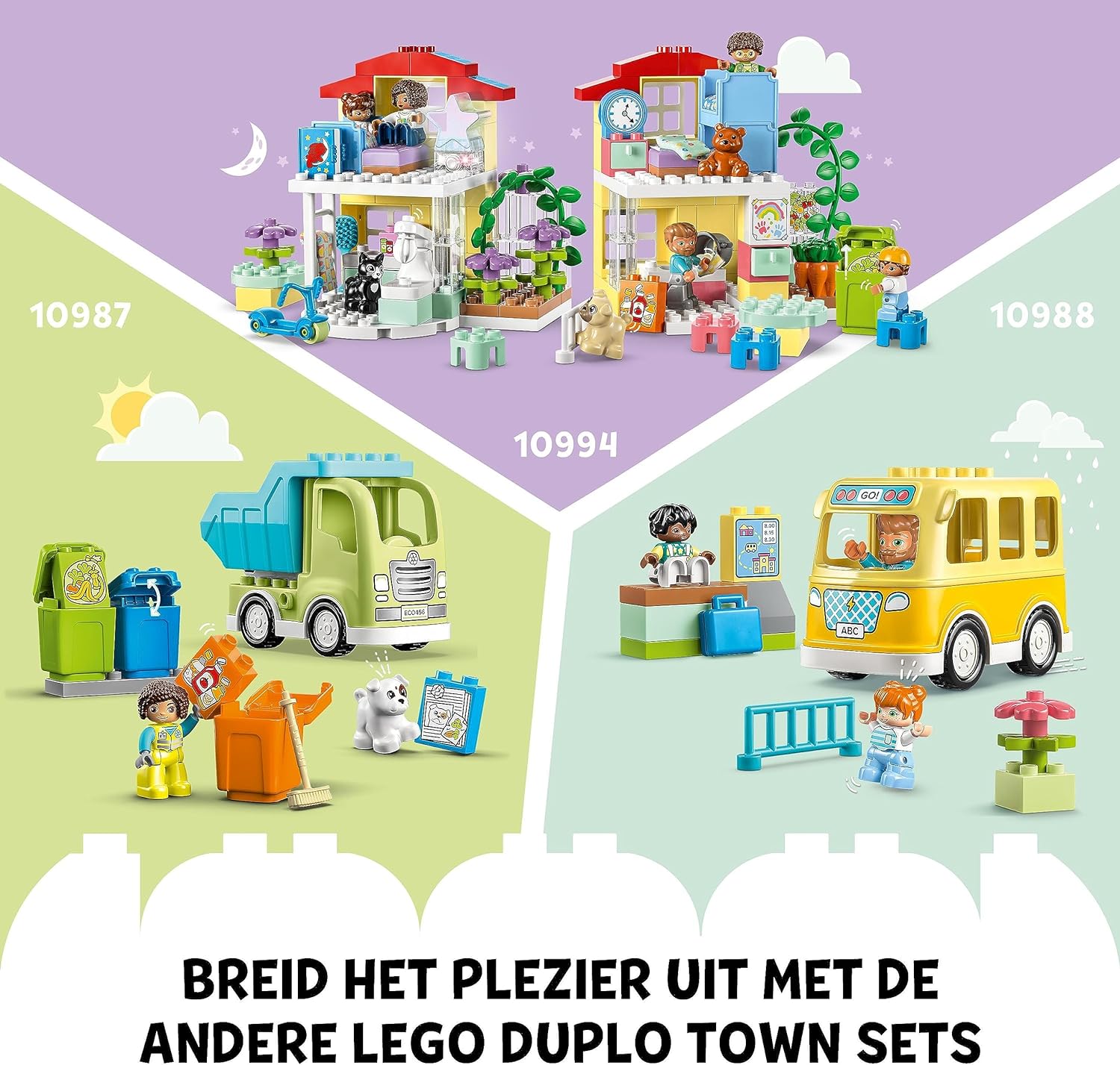 LEGO DUPLO Dream Playground Set, Building Toy for Kids 2 Plus Year Old with Whale and Rocket Builds, Help Toddlers Learn Letters, Numbers and Colours with Bricks 10991