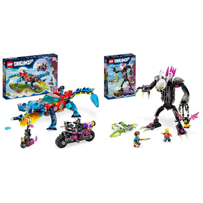 LEGO DREAMZzz Crocodile Car Toy 2in1 Set, Dream Monster Truck or Croc Car Vehicle, Includes Cooper, Jayden and Night Hunter Minifigures, Gift for Kids, Boys and Girls Aged 8+ 71458