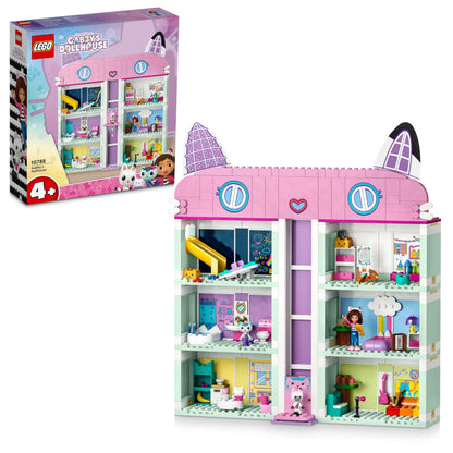 LEGO Gabby's Dollhouse Toy Playset, 4-Floor & 8-Room Dollhouse with Gabby, Pandy Paws, MerCat and Cakey figures plus Accessories, Gift Toys for 4 Plus Year Old Girls, Boys & Kids 10788