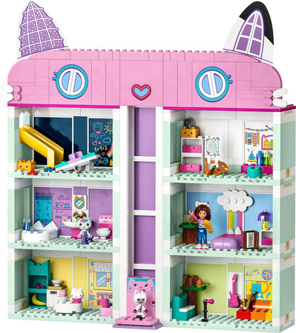 LEGO Gabby's Dollhouse Toy Playset, 4-Floor & 8-Room Dollhouse with Gabby, Pandy Paws, MerCat and Cakey figures plus Accessories, Gift Toys for 4 Plus Year Old Girls, Boys & Kids 10788