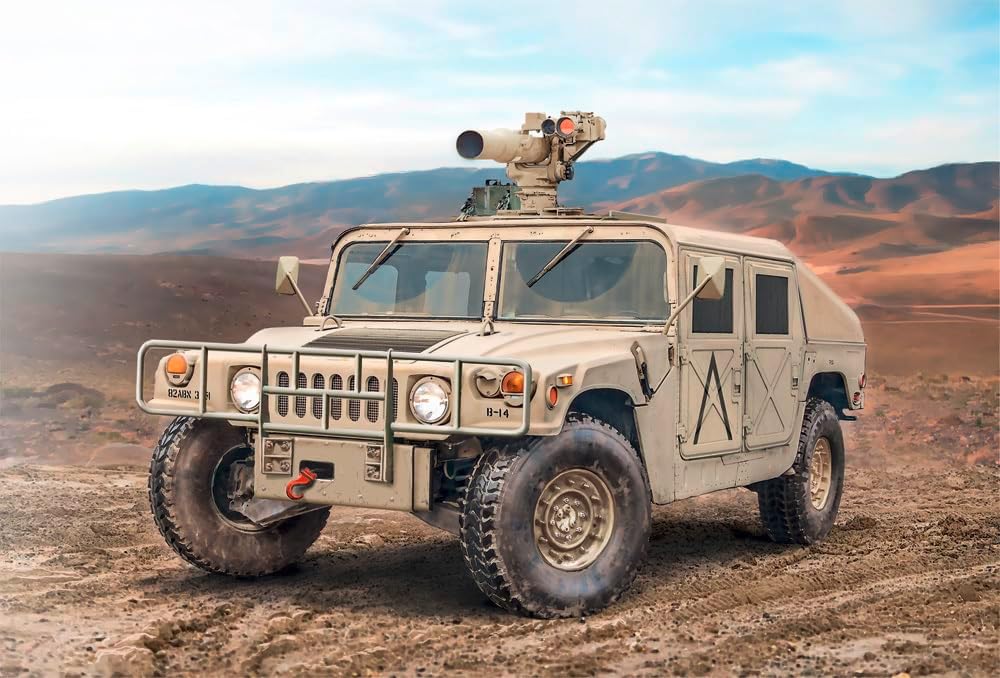Italeri 6598 1:35 HMMWV M966 Tow Carrier-Faithful Replica, Building, Plastic, Military Kit, Standing Model