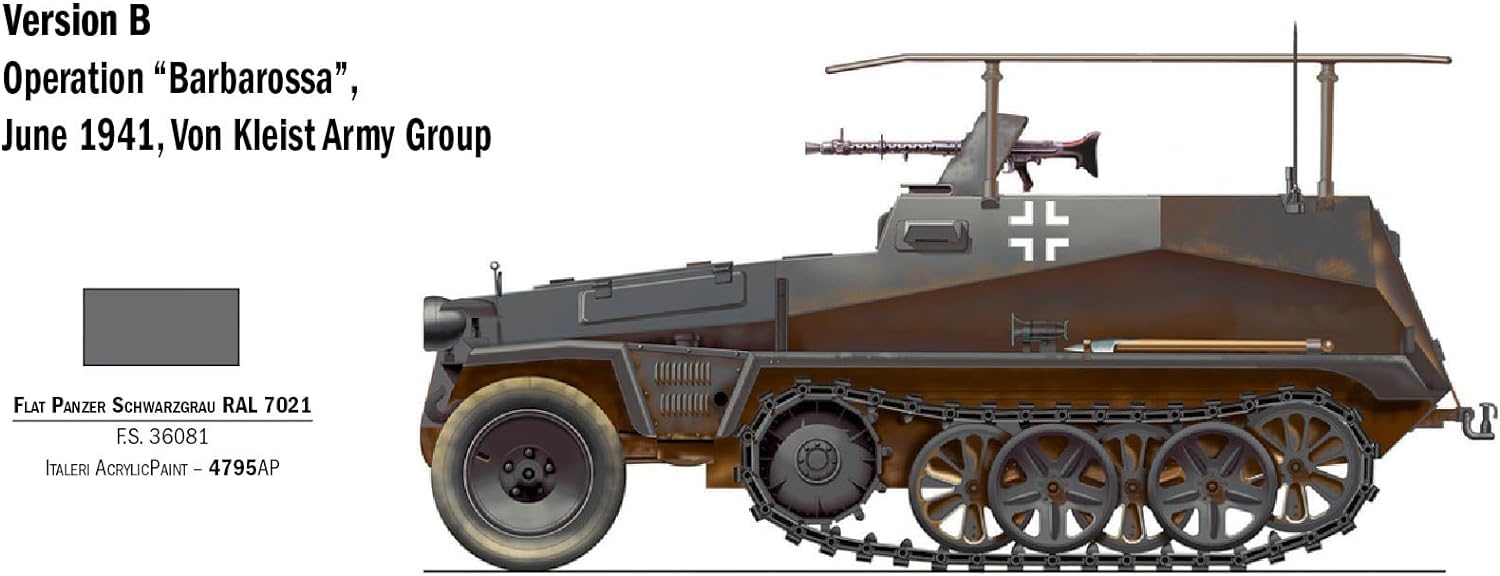 Italeri 1/72 Sd.Kfz. 250/3 with 3 Figures # 7034