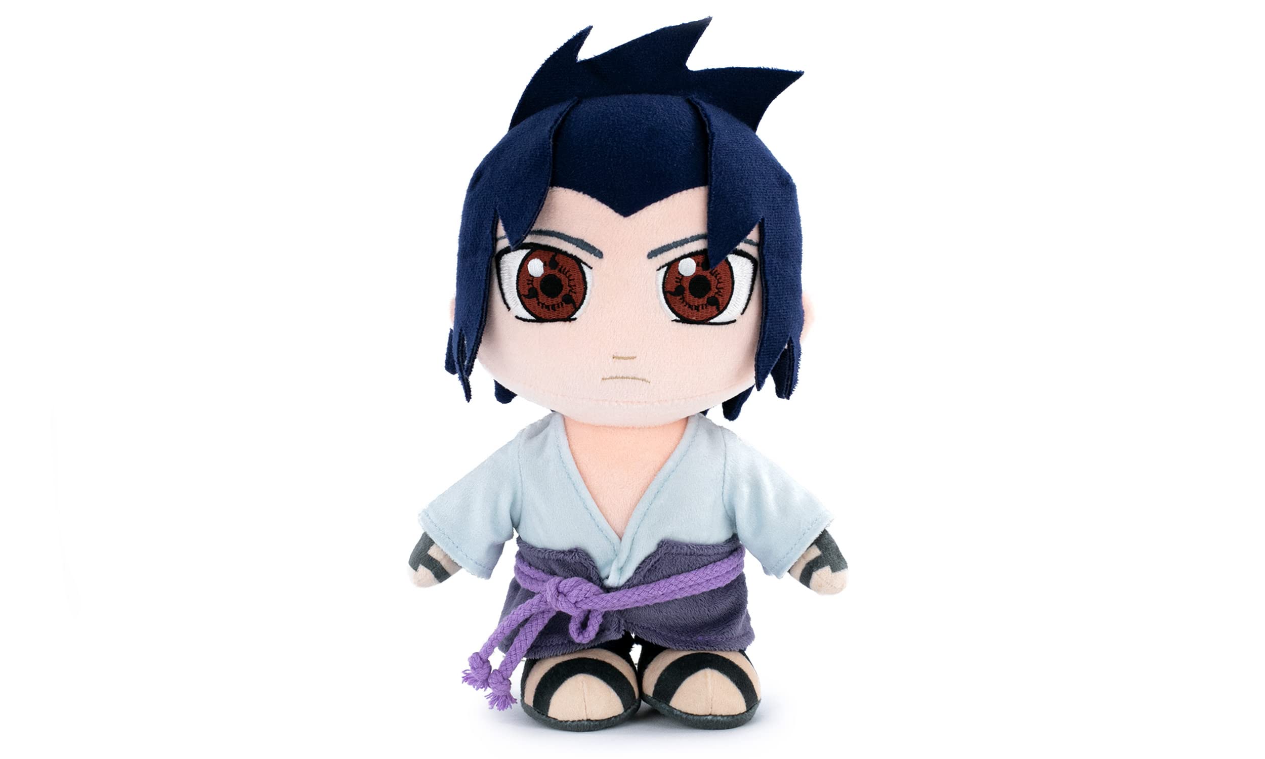 BARRADO Soft Toy of the Characters of Naruto 25cm, 9'84" - Naruto, Kakashi, Sasuke, Kurama, Naruto Six Path - Super Soft Quality (Sasuke