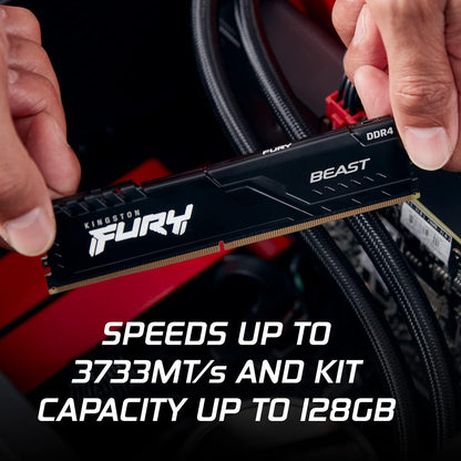 Kingston FURY Beast 32GB (2x16GB) 2666MHz DDR4 CL16 Desktop Memory Kit of 2 KF426C16BB1K2/32 32GB Kit of 2 2666MHz 8Gbit