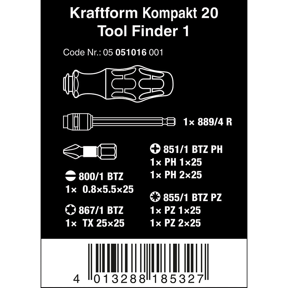 Kraftform Kompakt 20 Tool Finder Set, 7 Piece