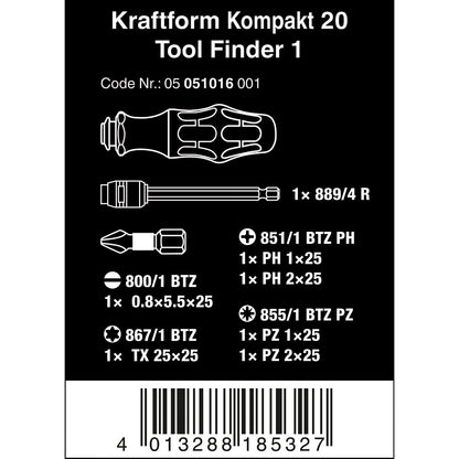 Kraftform Kompakt 20 Tool Finder Set, 7 Piece