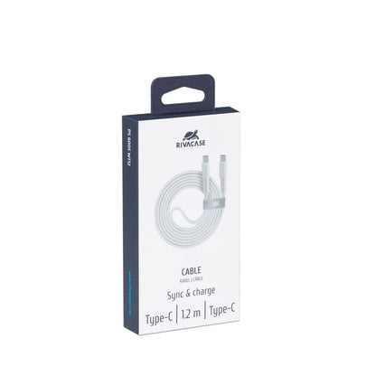 Rivacase PS6005 WT12 Type-C to Type-C Cable, 1.2 meter Length, White