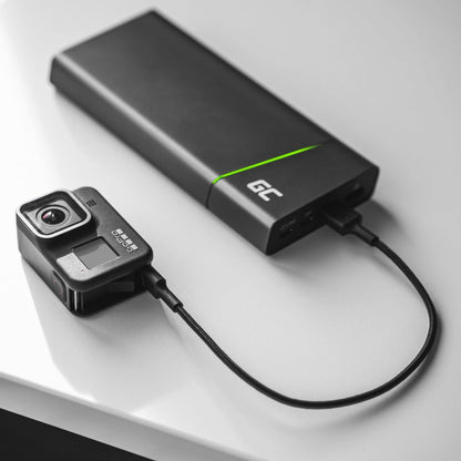 Green Cell Cavo USB-A - USB-C Tipo C 2m Cavo di ricarica nero Compatibile con Samsung Galaxy S23 S22 S21 S20 Ultra S10 S9 S8+ | Note 20 10 9 8 | Telefoni Android