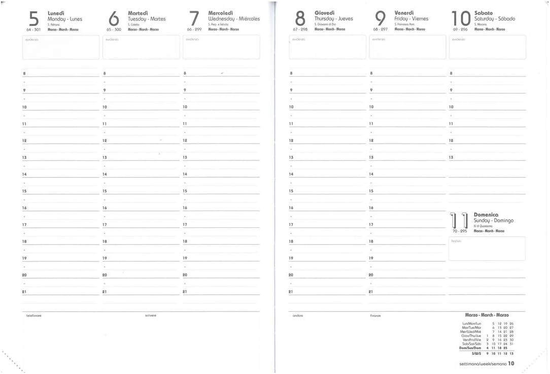 Weekly Planner Weekly F. to 17 x 24 cm blue cover