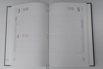 InTempo Alfa 2024 Daily Diary Dark Blue A5 Size 15 x 21 cm + Free Pen