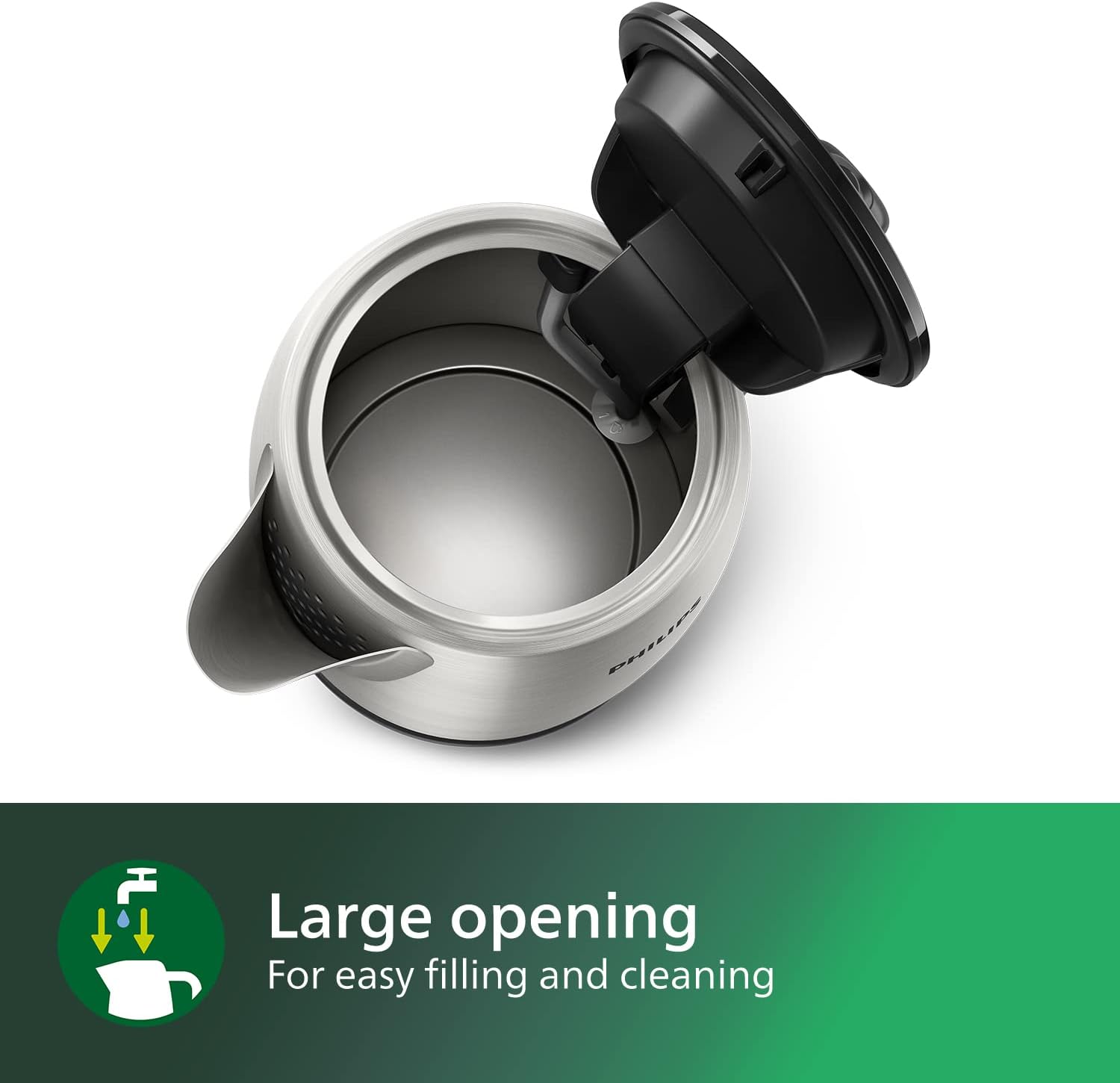 Kettle Philips Hd9350/90 1,7L 2200W Inox Black Steel Stainless Steel Polypropylene 2200 W 1,7 L