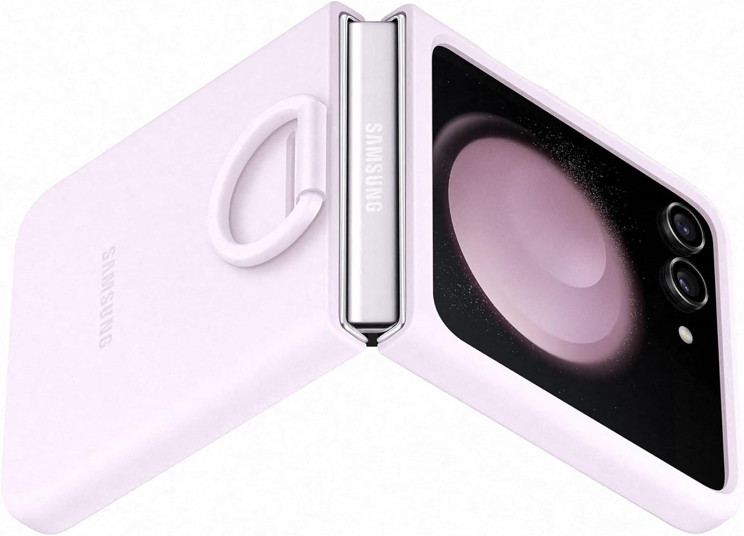 Samsung Galaxy Official Silicone Case with Ring for Z Flip5, Lavender Lavender Ring Case