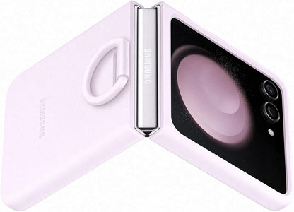 Samsung Galaxy Official Silicone Case with Ring for Z Flip5, Lavender Lavender Ring Case