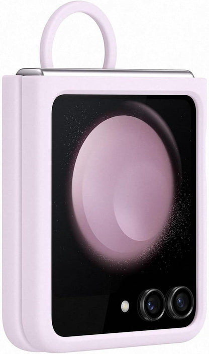 Samsung Galaxy Official Silicone Case with Ring for Z Flip5, Lavender Lavender Ring Case