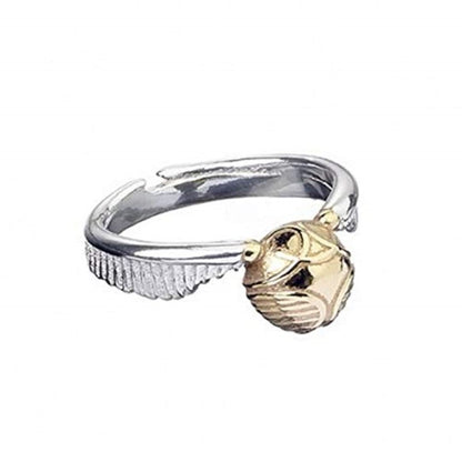 The Carat Shop Harry Potter Golden Snitch L Silver Gold Metal Ring Gift Boxed, SSR0004-L