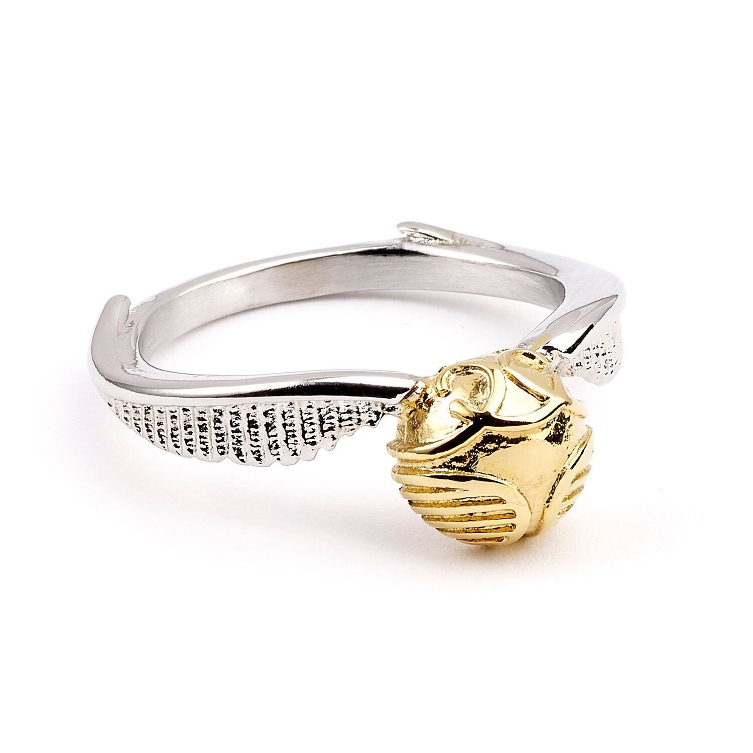The Carat Shop Harry Potter Golden Snitch L Silver Gold Metal Ring Gift Boxed, SSR0004-L