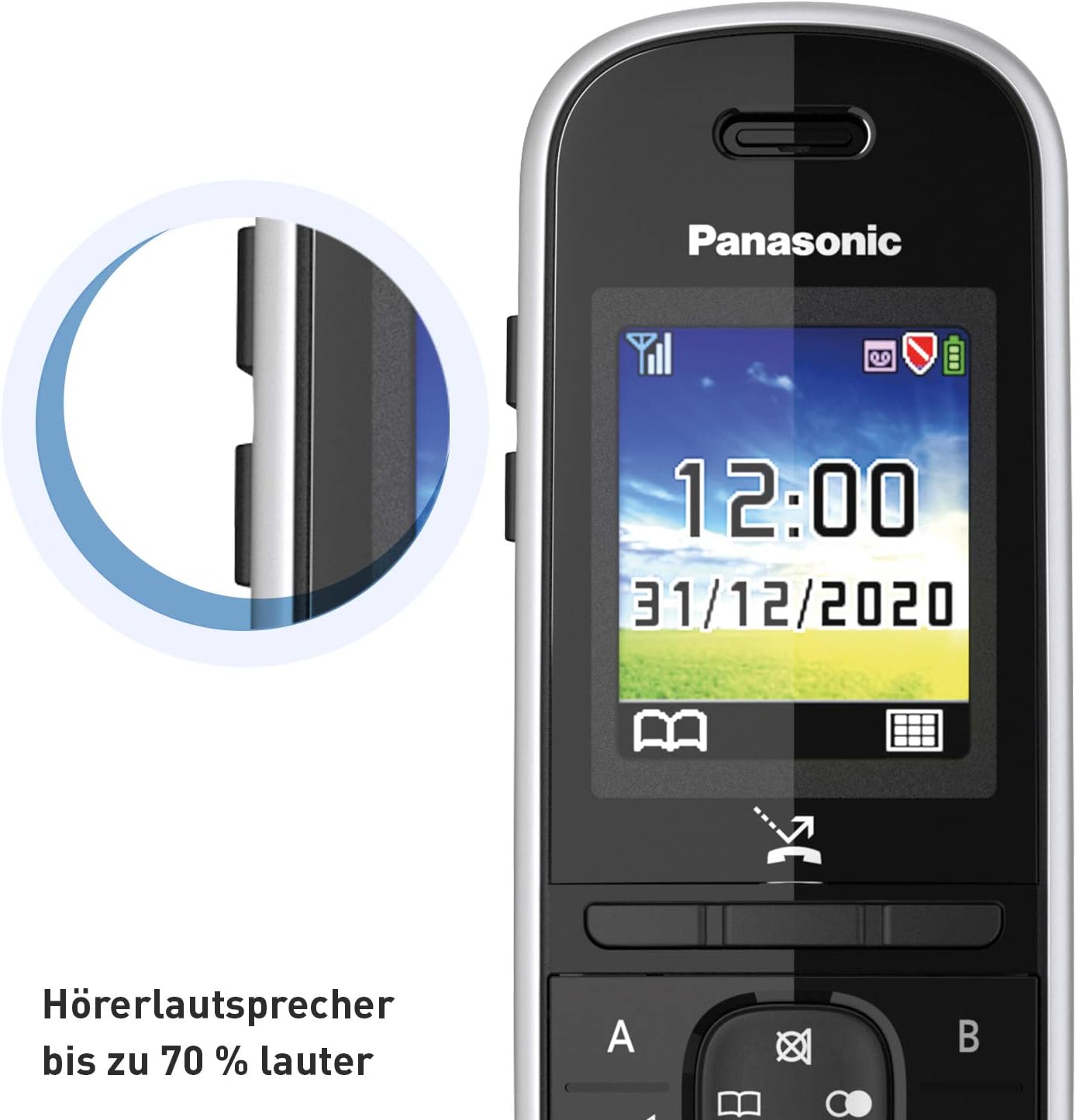 Panasonic KX-TGH722GS Schnurlostelefon-Set mit Anr