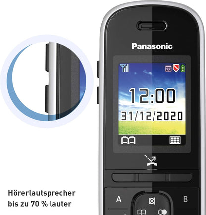 Panasonic KX-TGH722GS Schnurlostelefon-Set mit Anr