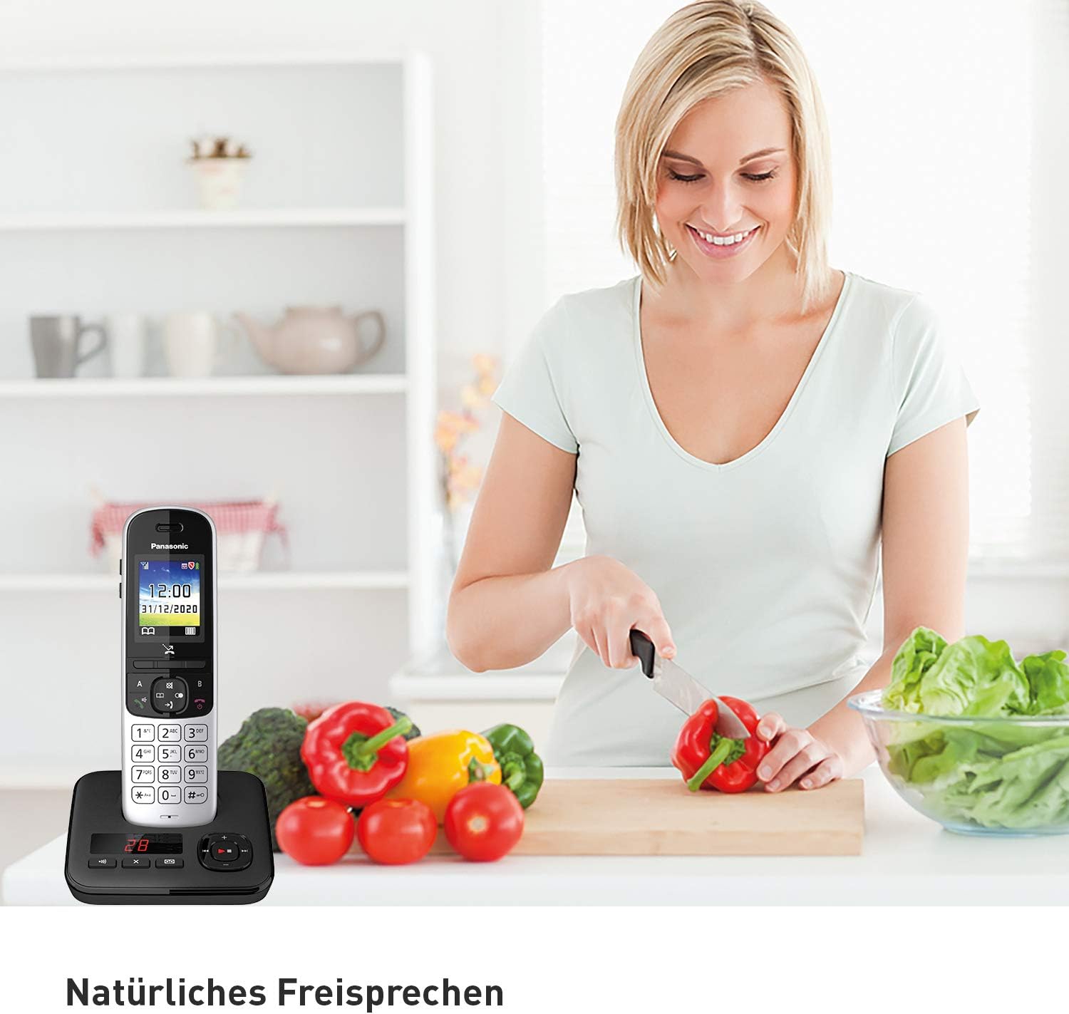 Panasonic KX-TGH722GS Schnurlostelefon-Set mit Anr