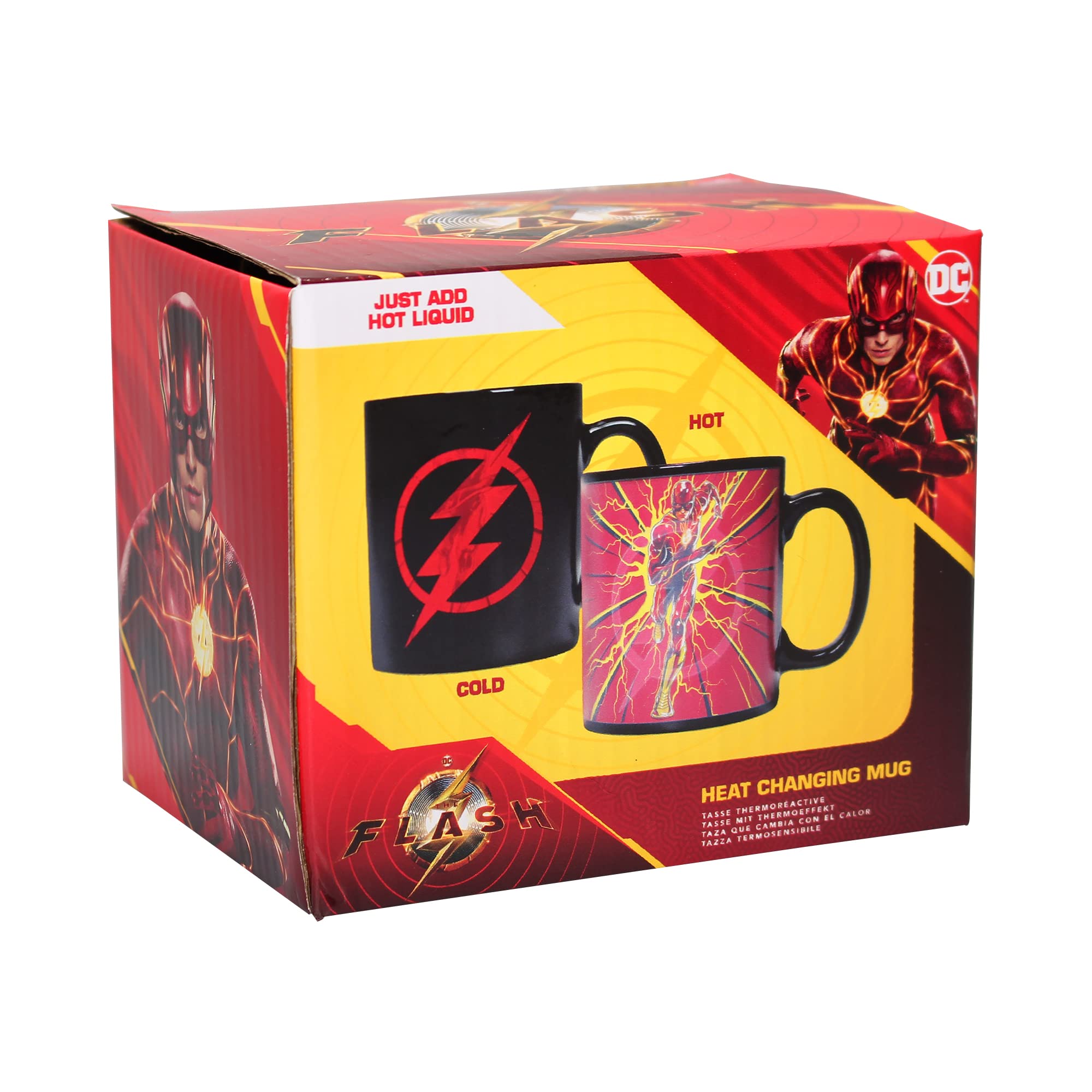 The Flash Mug - Colour Change Heat Reveal - DC Comics - 400ml - Work Mug - Gift