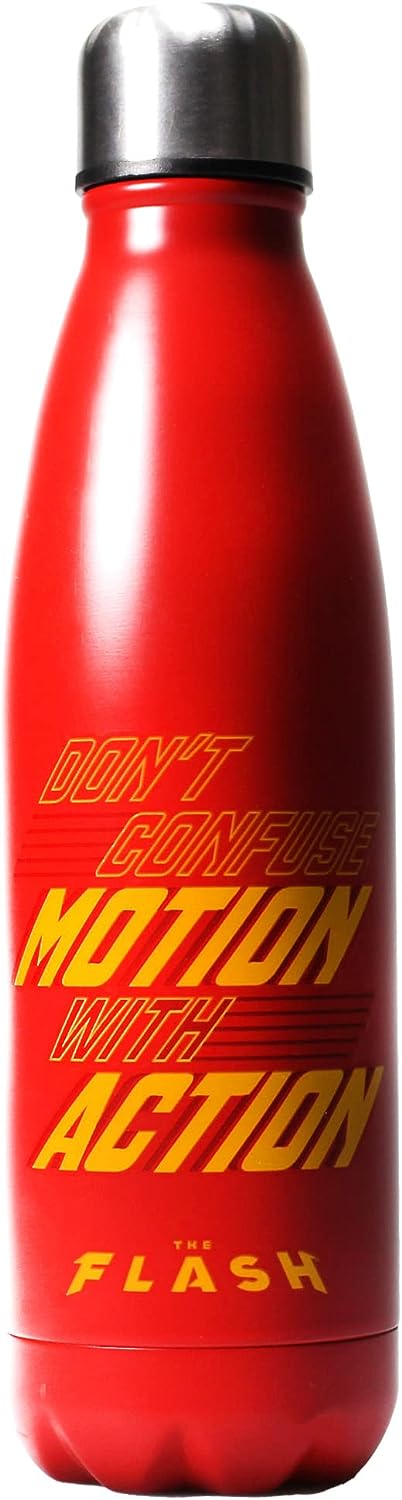 THE FLASH Metal Water Bottle 500ml - DC Comics - Reusable Water Bottle - Cool Water Bottle