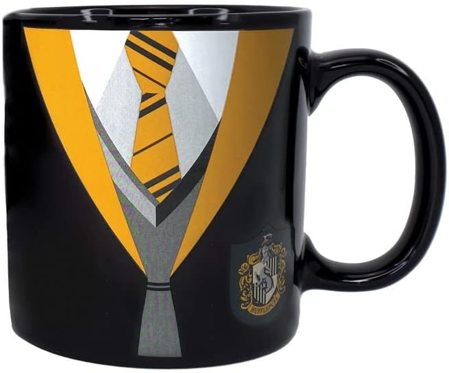 Half Moon Bay - Harry Potter Mug - 400ml - Colour Change Mug - Hufflepuff Uniform Cup - Hufflepuff Gifts