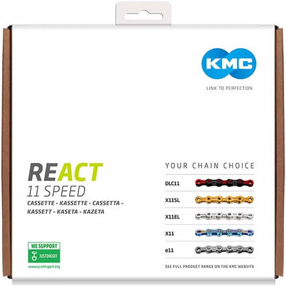 KMC React 10 Speed Cassette, Black, 11/36T