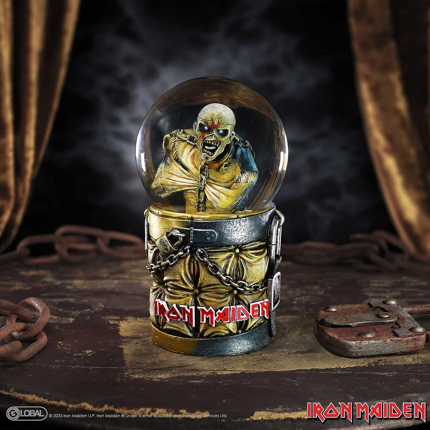 Nemesis Now Iron Maiden Piece of Mind Snow Globe 17.5cm, Resin & Glass, Officially Licensed Iron Maiden Merchandise, Piece of Mind Snow Globe, Cast in the Finest Resin, Expertly Hand-Painted 17.5cm Br