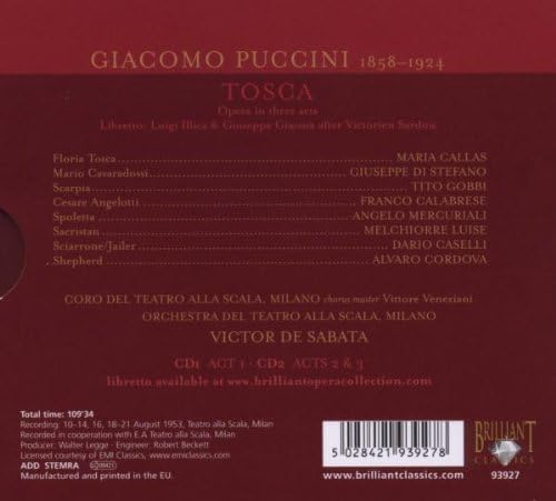 Brilliant Opera Collection: Puccini-Tosca