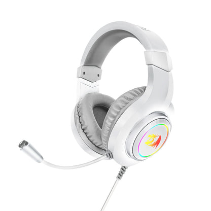 Redragon H260 Hylas RGB White, Gaming Headphones with Microphone, Circumaural Pads, Compatible with Xbox One PS4 PS5 Laptop