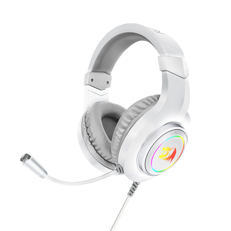 Redragon H260 Hylas RGB White, Gaming Headphones with Microphone, Circumaural Pads, Compatible with Xbox One PS4 PS5 Laptop