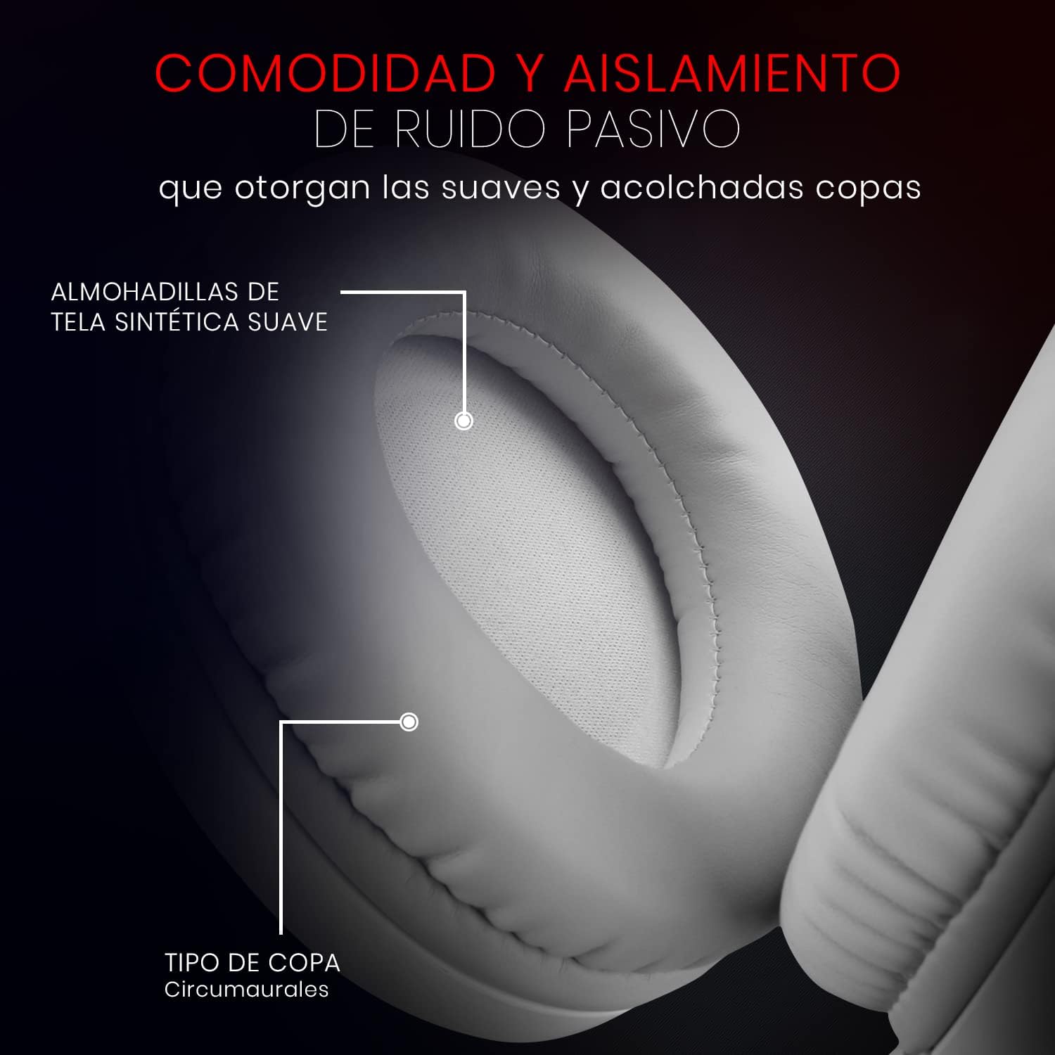 Redragon H260 Hylas RGB White, Gaming Headphones with Microphone, Circumaural Pads, Compatible with Xbox One PS4 PS5 Laptop
