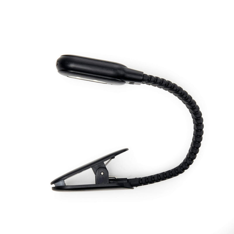Kikkerland Rechargeable Clip Book Light - Black - Dual Lighting Modes