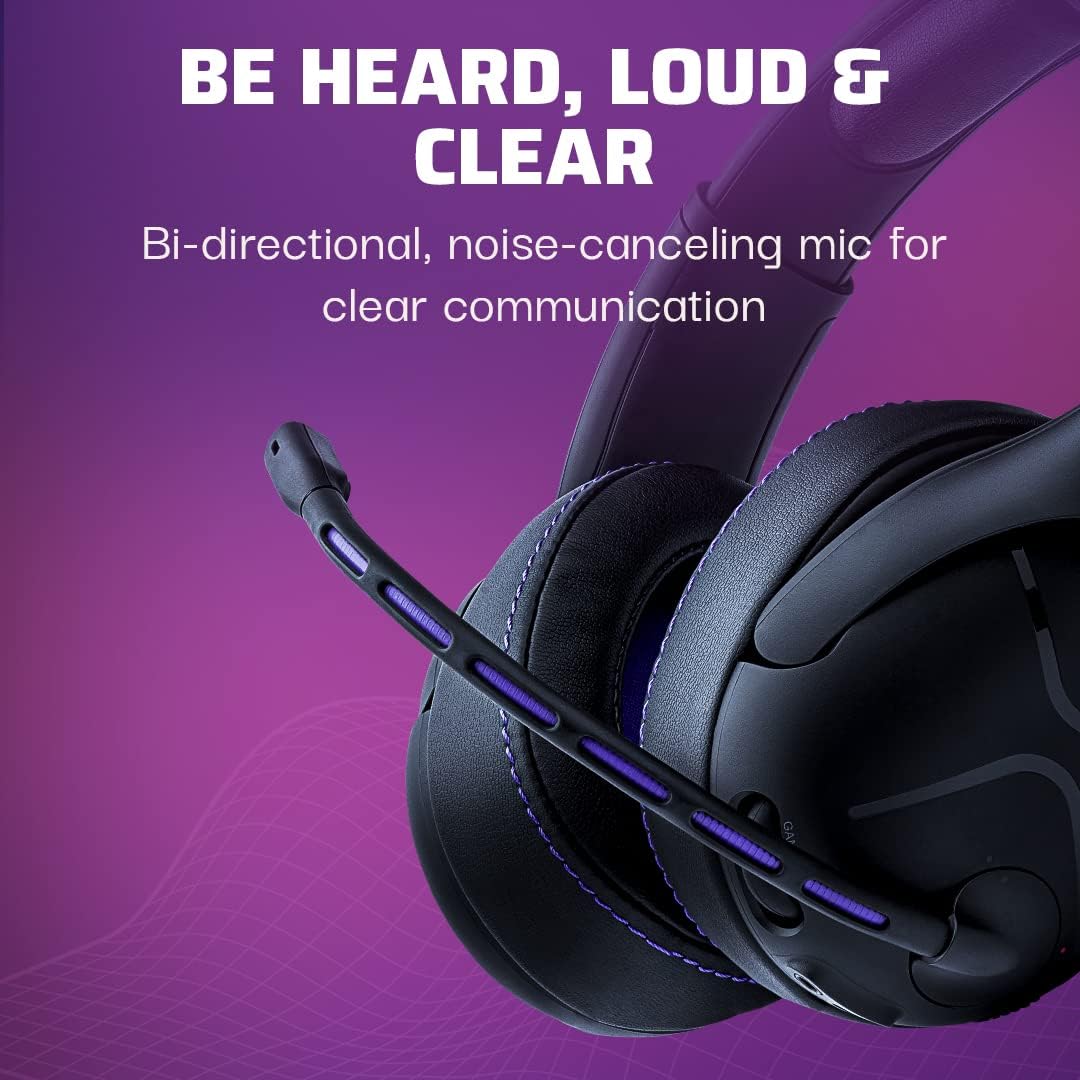 Victrix Gambit Black Wireless and Wired Gaming Headset with Mic - PlayStation PS4, PS5 - Esports-Ready Pro Audio, Noise Cancelling Microphone, Ultra-Comfort Over the Ear Headphones