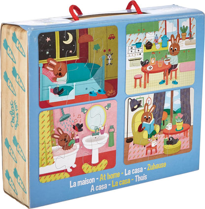 Vilac 2643 House Wooden Puzzle, Black