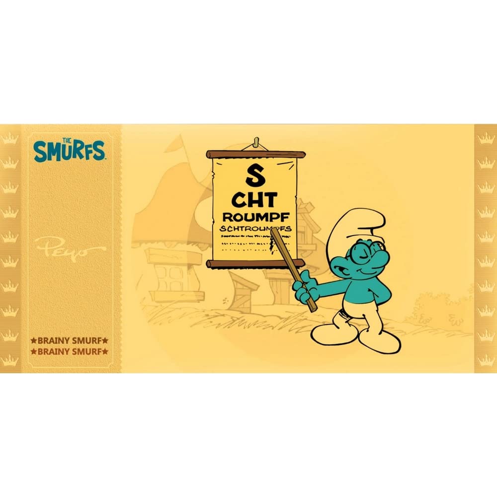 CARTOON KINGDOM Les SCHTROUMPFS - Le Schtroumpf à lunettes - Golden Ticket