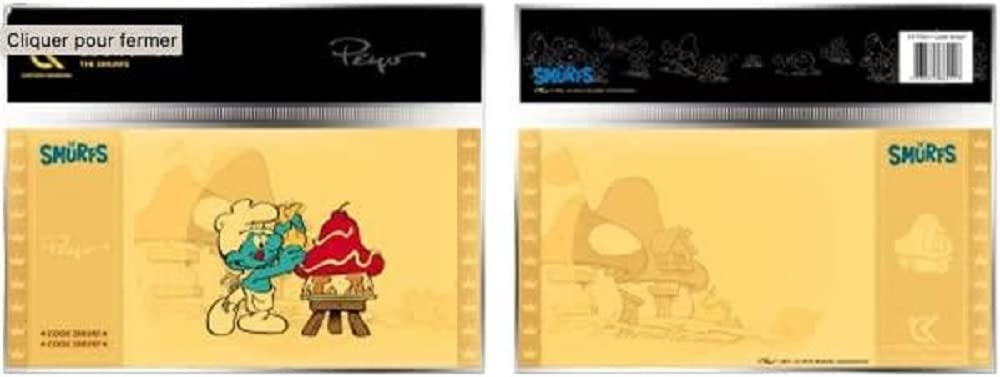 CARTOON KINGDOM Les SCHTROUMPFS - Le Schtroumpf Cuisinier - Golden Ticket